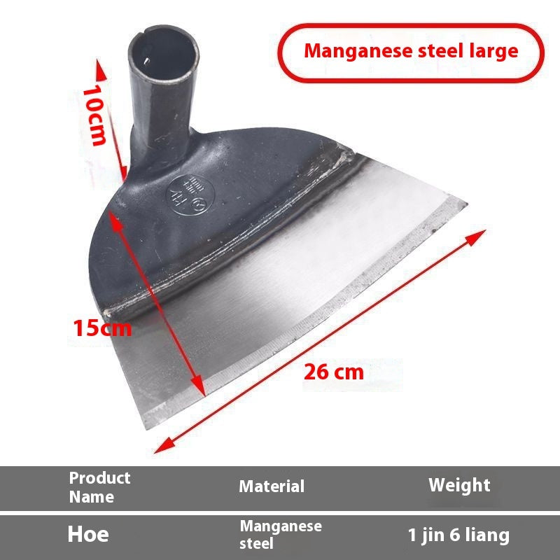 Heavy-Duty Manganese Steel Garden Hoe