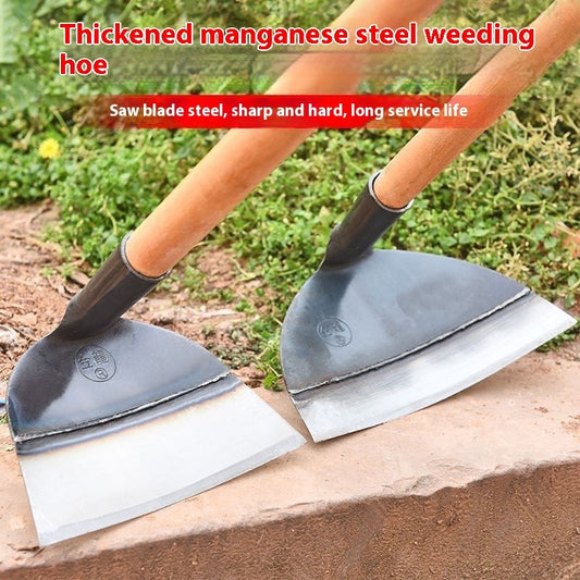 Heavy-Duty Manganese Steel Garden Hoe