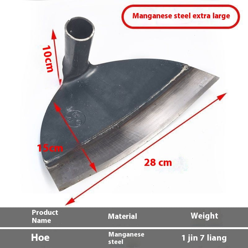 Heavy-Duty Manganese Steel Garden Hoe