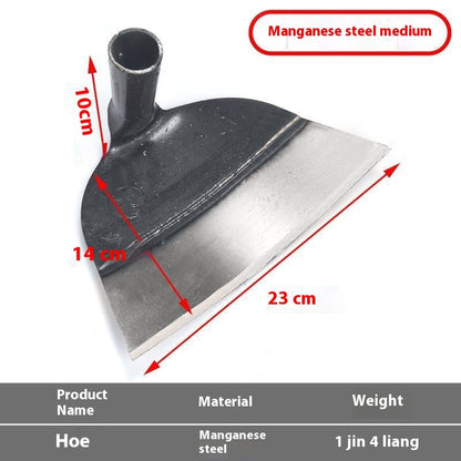 Heavy-Duty Manganese Steel Garden Hoe