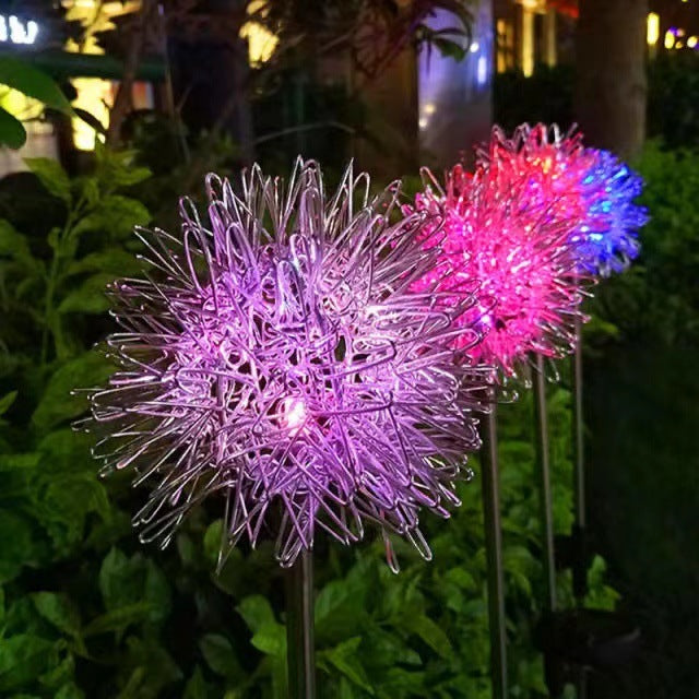 Solar-Powered Dandelion Garden Light