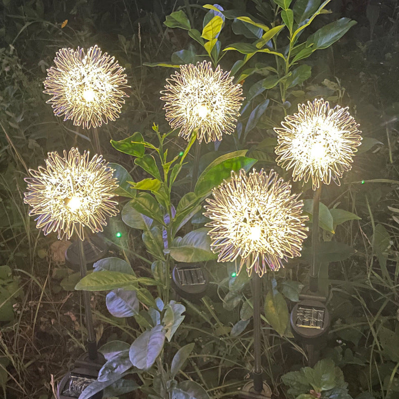 Solar-Powered Dandelion Garden Light