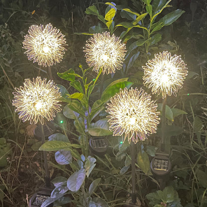 Solar-Powered Dandelion Garden Light