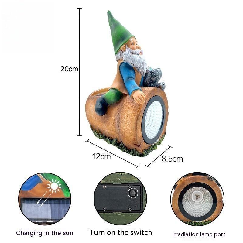 Resin Floor Solar Spotlights Garden Decoration Lawn Cartoon Toy
