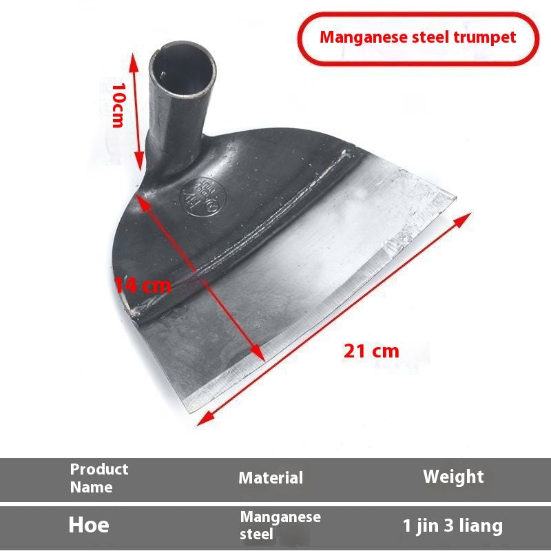 Heavy-Duty Manganese Steel Garden Hoe