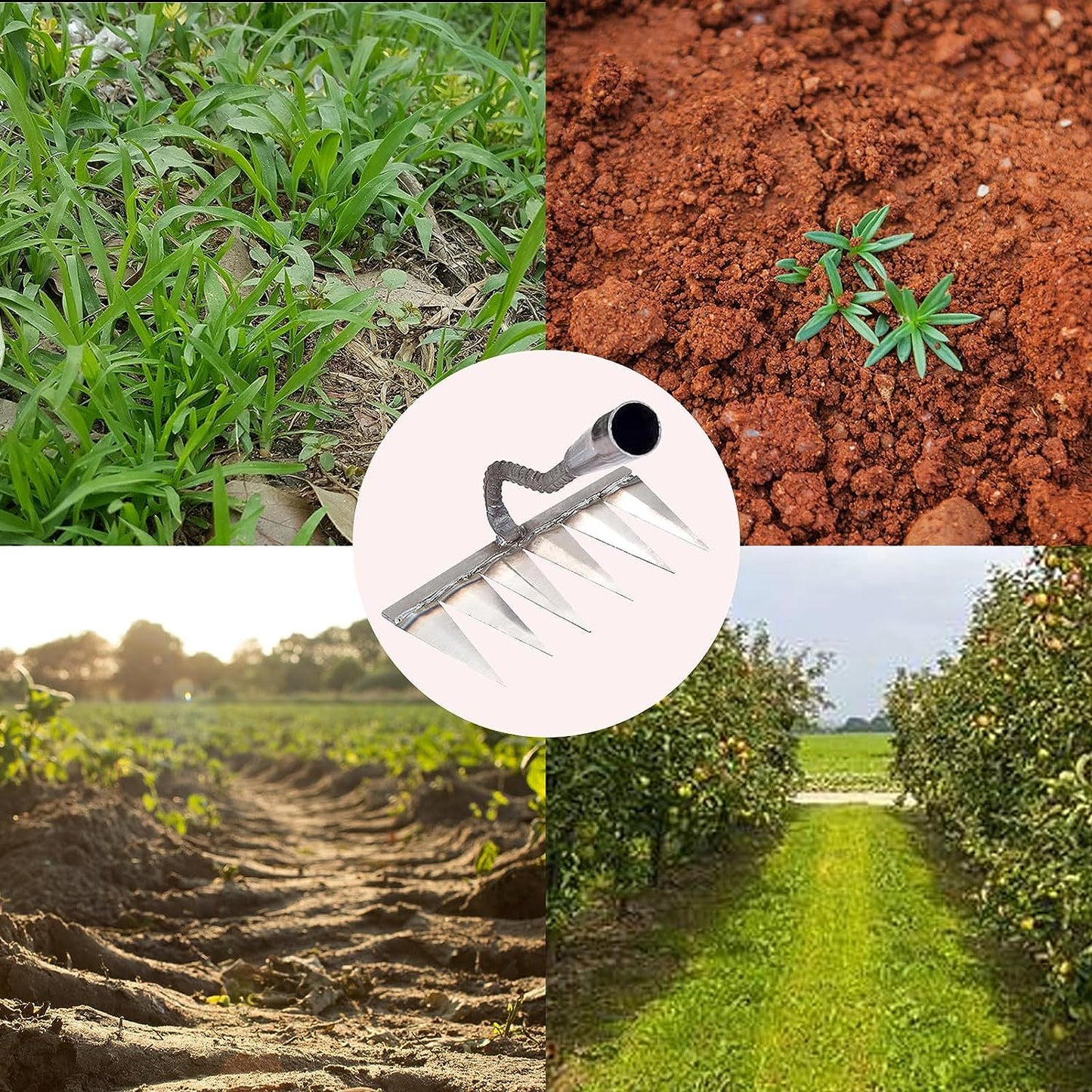 Heavy-Duty Weeding Rake for Effortless Gardening